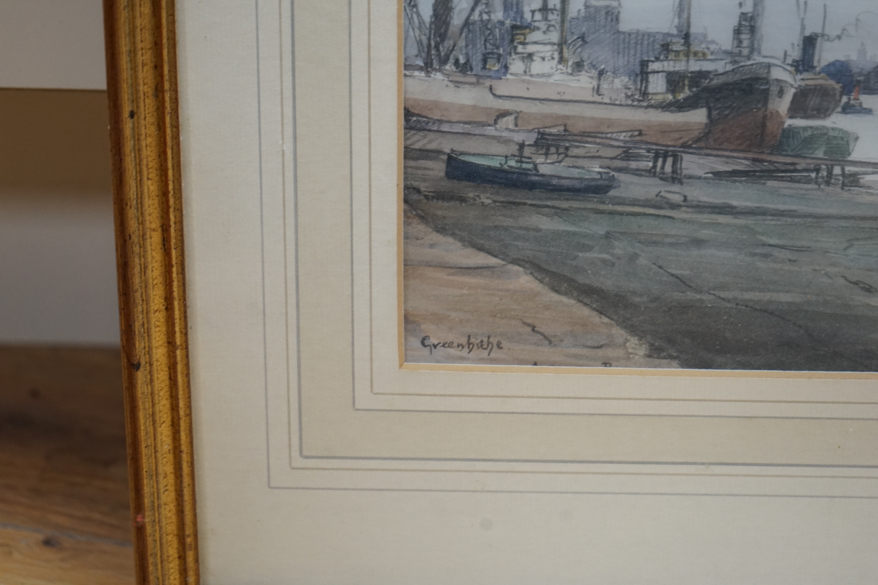 Arthur Bond (1888-1958), watercolour, ‘Greenhithe’, signed and inscribed, 25 x 35cm. Condition - good